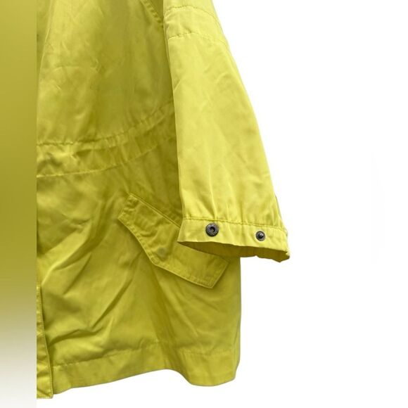 JoyLab Women's Zip-Up Water Resistant Rain Coat Neon Yellow Size XL - Picture 6 of 7